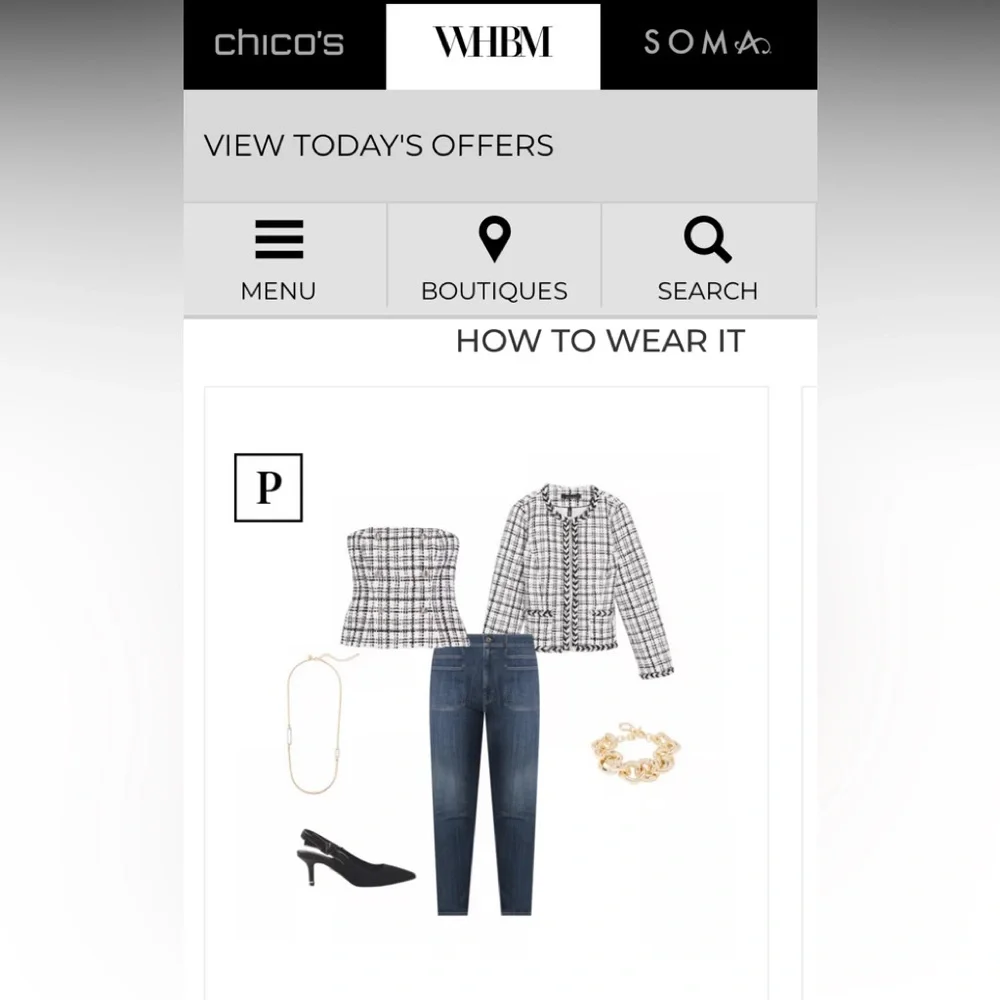 White House Black Market Bustier Strapless Top Black White Abstract Print - 4 - Picture 10 of 11